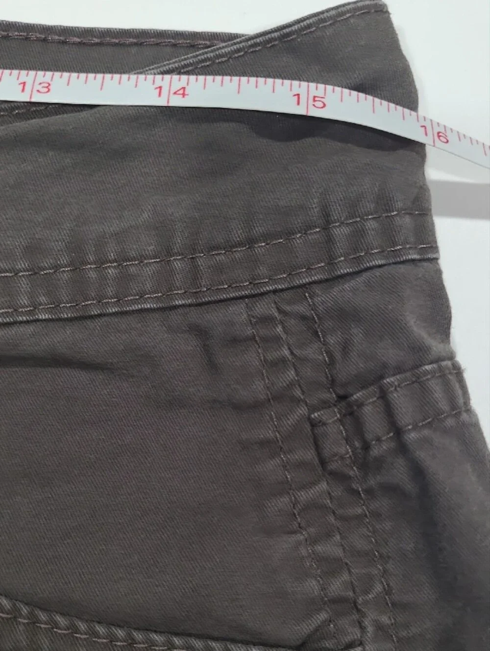 Bandolino Womens Taupe Flat-Front Shorts Waist 30